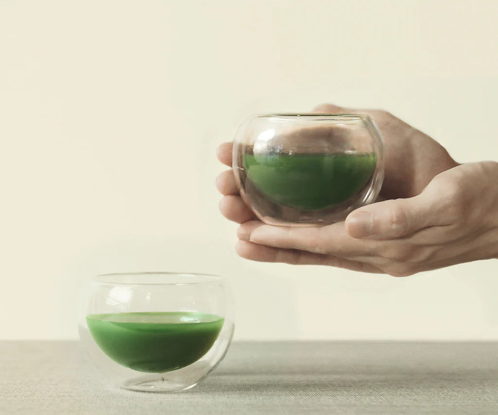 Ensemble de Chawan en Verre Twin Cloud - Parfait pour le Matcha - THÉ.ŌLOGY
