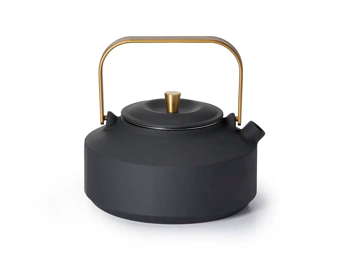 Théière Ning – Fonte Émaillée Noir et Or – 0,8L - THÉ - OLOGY