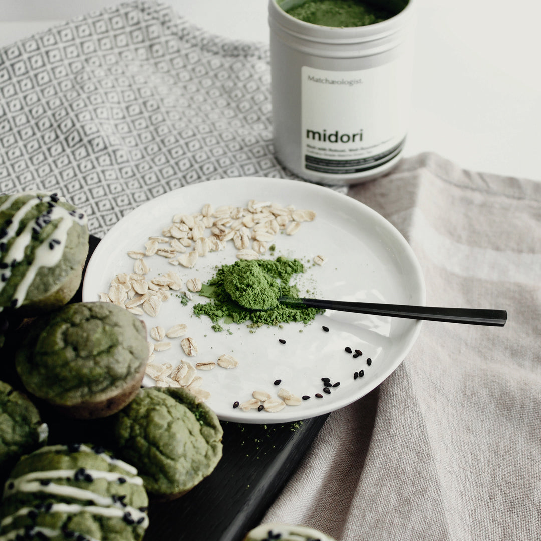 Muffins au Matcha Mirai - Douceurs Matinales - THÉ.ŌLOGY