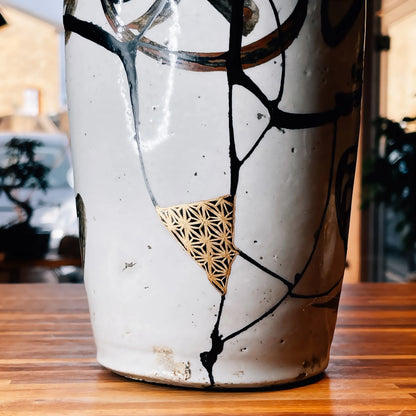 Tokkuri Antique XIXe Restauré Kintsugi Or 24K