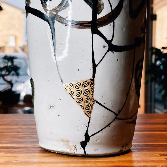 Tokkuri Antique XIXe Restauré Kintsugi Or 24K