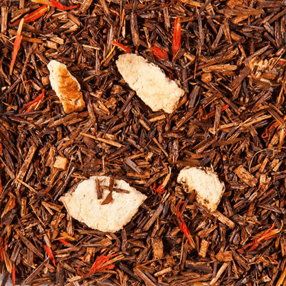 Ingrédients rooibos Orange Sanguine : rooibos rouge, écorce d'orange, carthame, arôme naturel