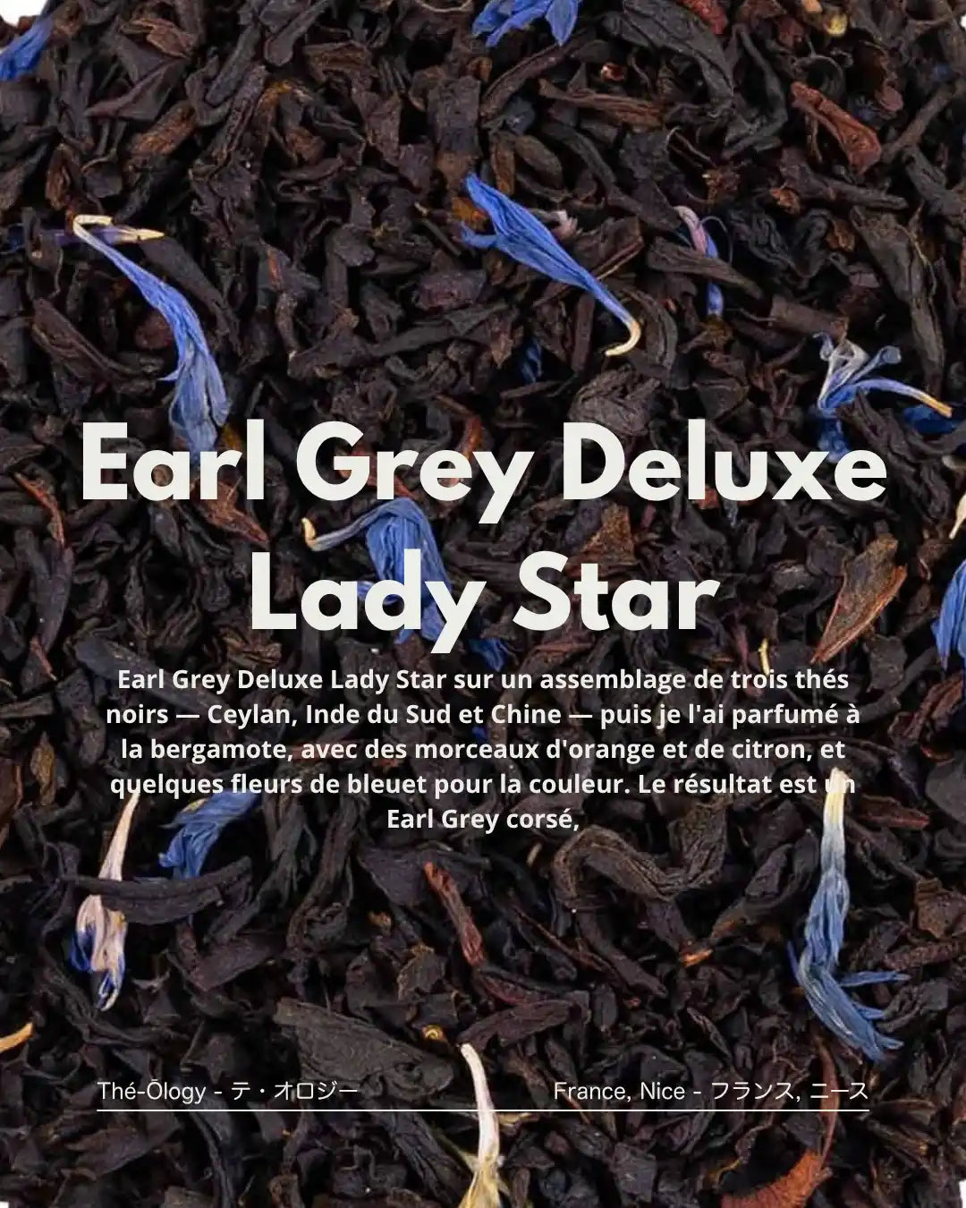 Earl Grey Deluxe Lady Star — thé noir bergamote, orange & citron, corsé