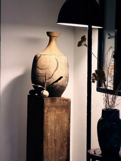 Jarre à vin ancienne du Henan — restauration en cours, 3 finitions au choix