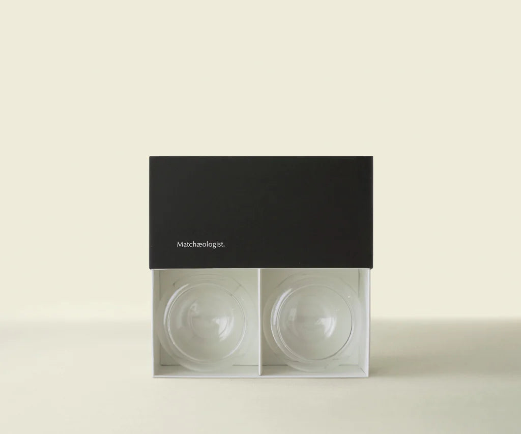 Ensemble de Chawan en Verre Twin Cloud - Parfait pour le Matcha - THÉ.ŌLOGY