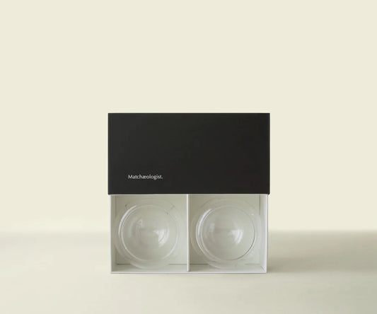 Ensemble de Chawan en Verre Twin Cloud - Parfait pour le Matcha - THÉ.ŌLOGY