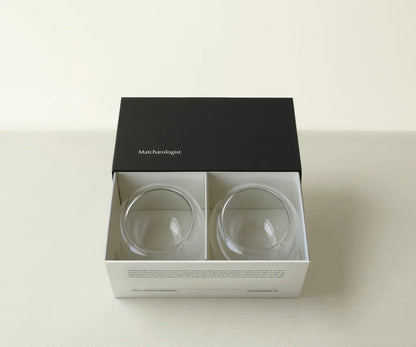 Ensemble de Chawan en Verre Twin Cloud - Parfait pour le Matcha - THÉ.ŌLOGY