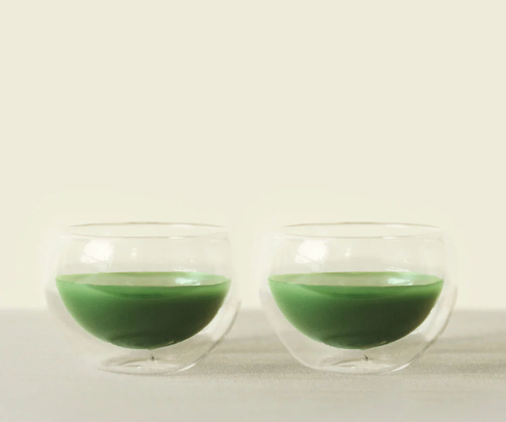 Ensemble de Chawan en Verre Twin Cloud - Parfait pour le Matcha - THÉ.ŌLOGY