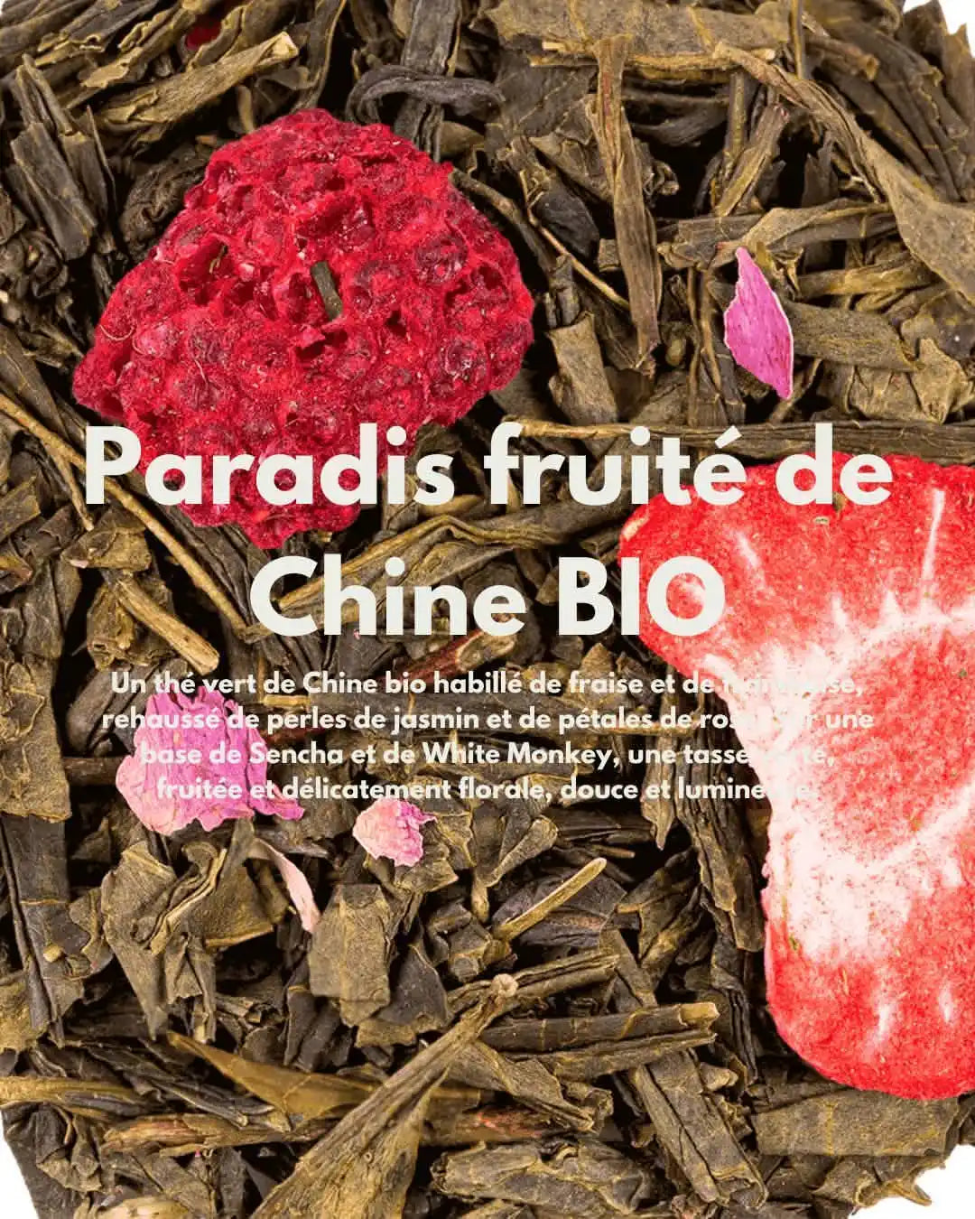 Paradis Fruité de Chine Bio — thé vert fraise, framboise & jasmin