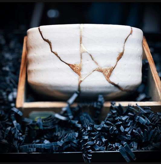 Chawan Shino Shigaraki Kintsugi Or 24K