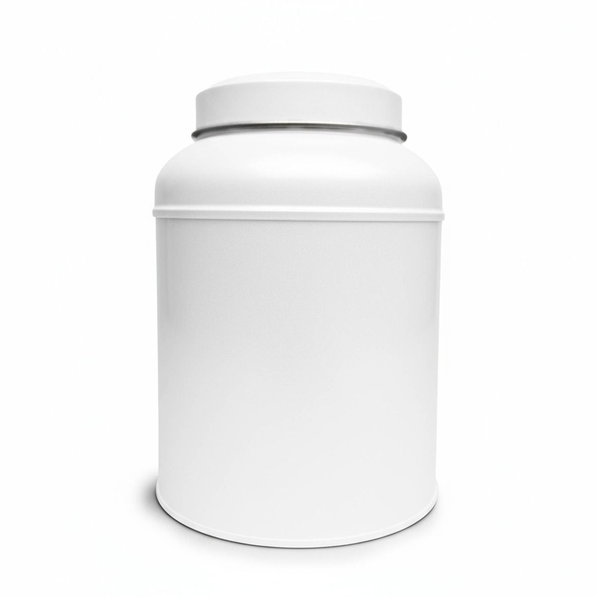 Boîte à Thé Victorienne – Métal Double Couvercle – 100g (Blanc) - THÉ - OLOGY