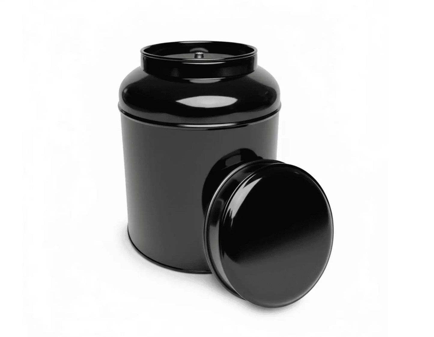 Boîte à Thé Victorienne – Métal Double Couvercle – 100g (Noir) - THÉ - OLOGY