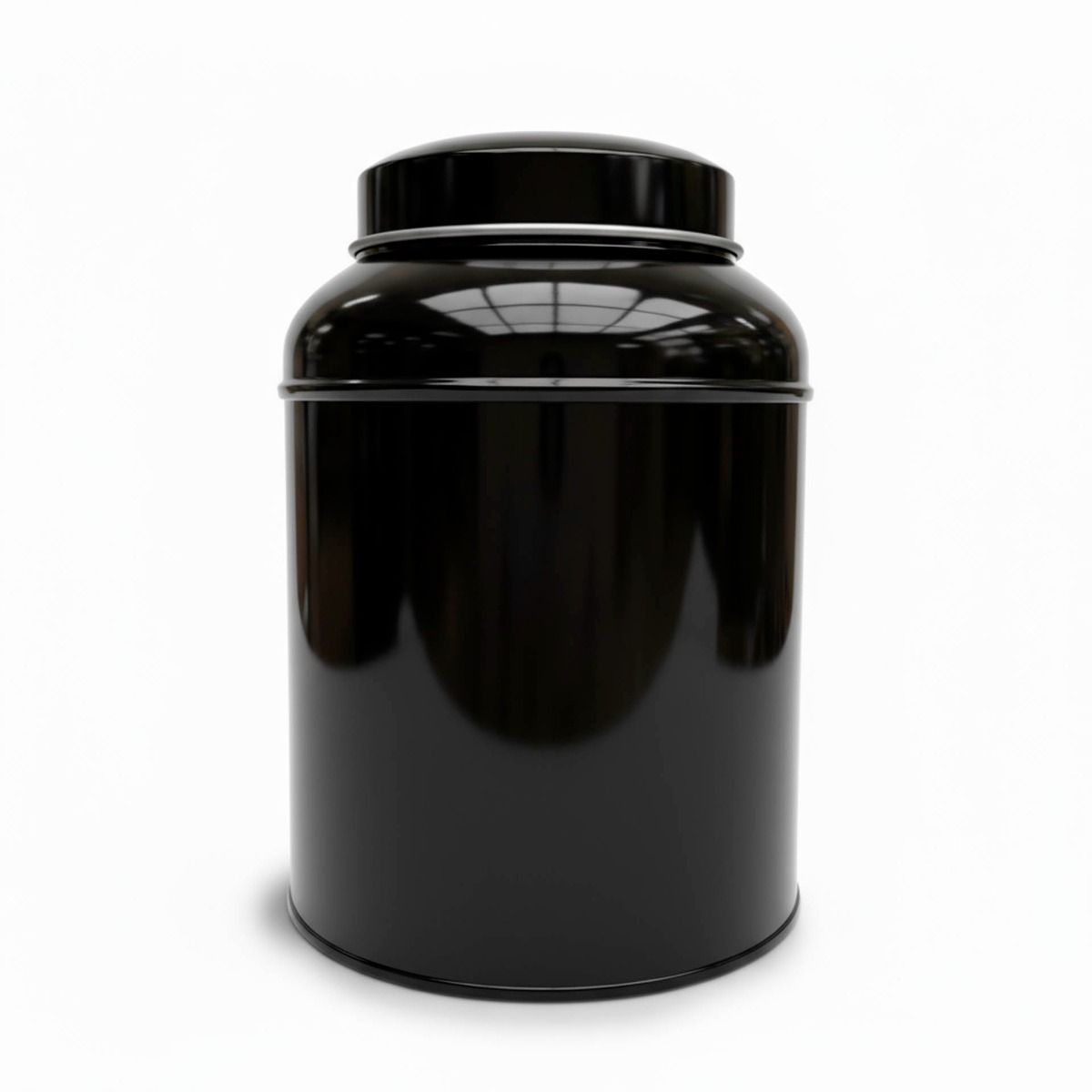 Boîte à Thé Victorienne – Métal Double Couvercle – 100g (Noir) - THÉ - OLOGY