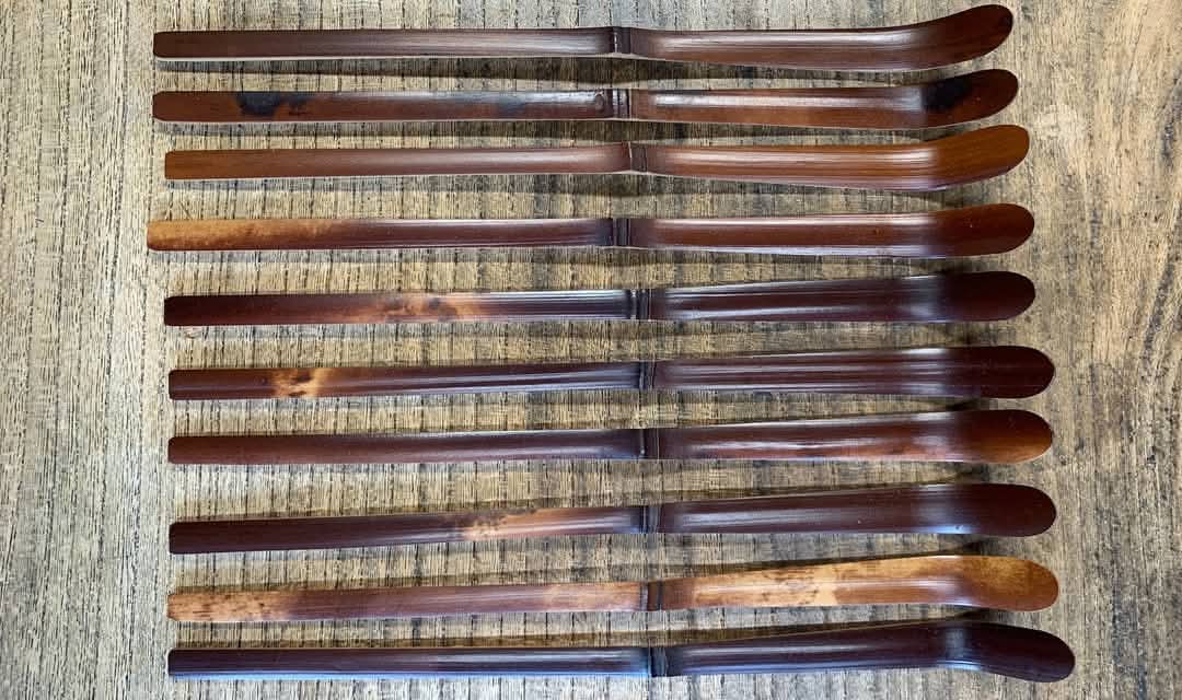 Cuillère Fourreau Artisanale — Bambou Fumé