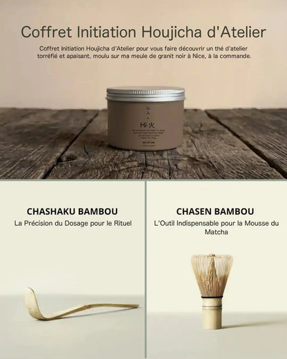 Coffret Initiation Houjicha d'Atelier — Kit Fouet & Cuillère