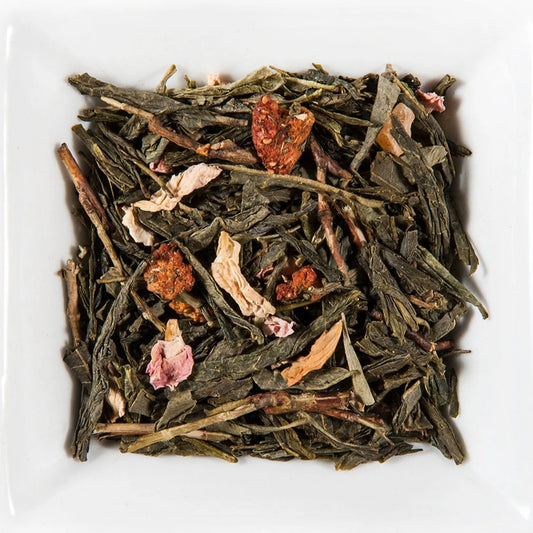 Jardin Pourpre – Thé Vert Sencha Fraise & Rose, Élégance Florale | THE-OLOGY - Thé premium THÉ-OLOGY - TEA