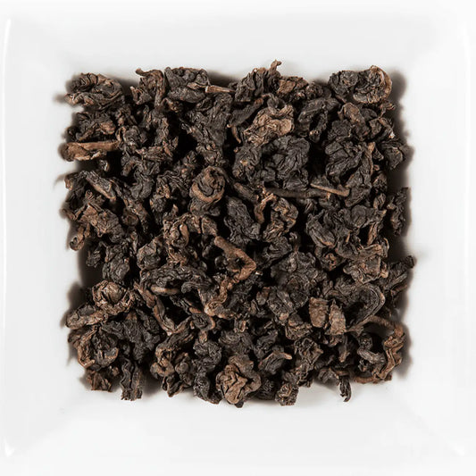 Ti Kuan Yin Oolong vrac feuilles roulées serrées forme boule brun-verdâtre compactes Fujian Anxi cultivar unique