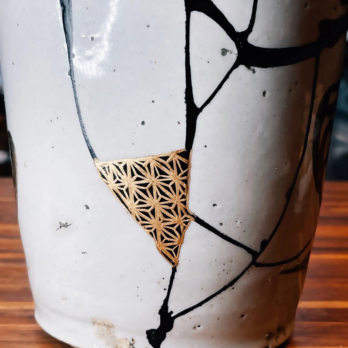 Tokkuri Antique XIXe Restauré Kintsugi Or 24K