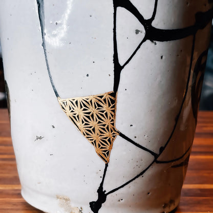 Tokkuri Antique XIXe Restauré Kintsugi Or 24K